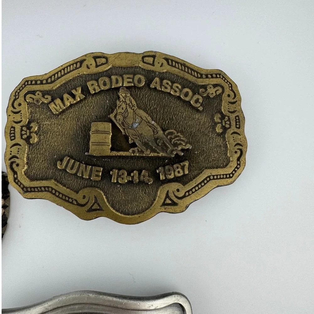 Vintage North Dakota Belt‎ Buckle 3PC Lot